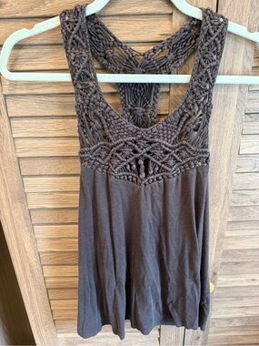 Billabong Black Crochet Tank Top